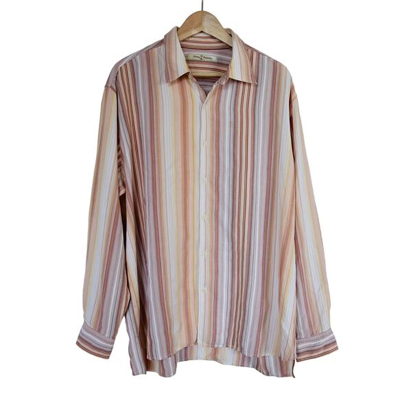 Tommy Bahama Men's striped Long sleeve button-down shirt size XL - Picture 1 of 6